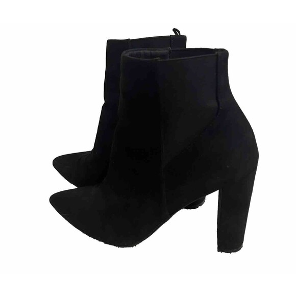 H & M Divided Womens Black  Block Heel Ankle Booties Size US 7 EU 38 - Picture 2 of 6